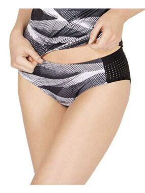 NIKE SWIMWEAR Women's Black Swimwear Line Up Hipster Bikini Bottoms Size S $54
